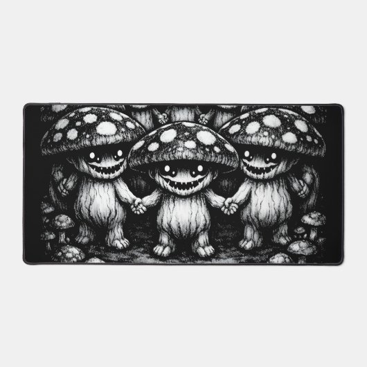 Fungus Folk • BurnsInHellによる森の生き物たち デスクマット (正面)
