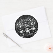 Fungus Folk • BurnsInHellによる森林の生き物たち ラウンドシール (封筒)