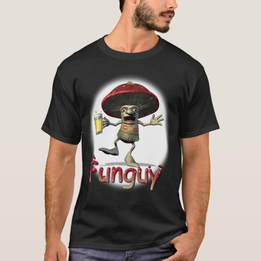 FunguyのきのこのTシャツ(暗い) Tシャツ (正面)