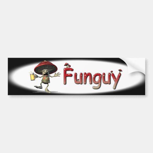 Funguyのきのこ バンパーステッカー (正面)