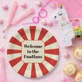 FunHaus Bold Stripe Circus Party ペーパープレート (パーティー)