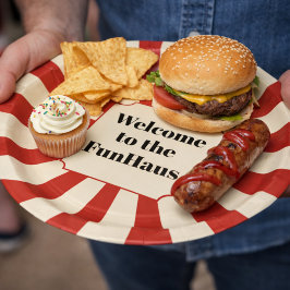 FunHaus Bold Stripe Circus Party ペーパープレート