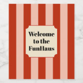 FunHaus Circus Drinks Bar ワインラベル (シングルラベル)