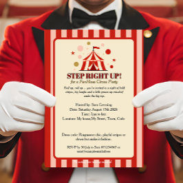 FunHaus Circus Party Big-Top 招待状
