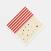 FunHaus Circus Stripes & Stars Party スタンダードランチョンナプキン (角)