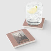 Funiculaire Le Breventのケーブル・カーポスター ストーンコースター (横)