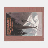 Funiculaire Le Breventのケーブル・カーポスター フリースブランケット (正面(横))