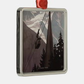 Funiculaire Le Breventのケーブル・カーポスター メタルオーナメント (右)