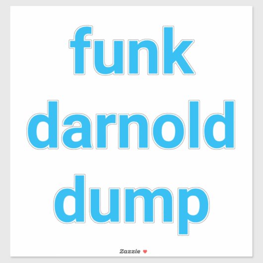 funk darnold  dump Hankamer Artjunkhaus Splash-Art シール (シート)