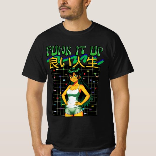 FUNK IT UP-良い人生 Tシャツ (正面)