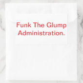 Funk The Glump Administration Hankamer Artjunkhaus 長方形シール (バッグ)