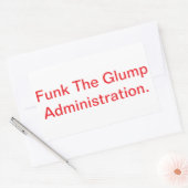 Funk The Glump Administration Hankamer Artjunkhaus 長方形シール (封筒)