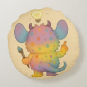 Funkel Kissen – Das kreative ADHS-Monster ラウンドクッション (裏面)