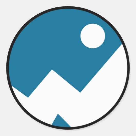 funklordロゴ – ブルーステッカー ラウンドシール (正面)