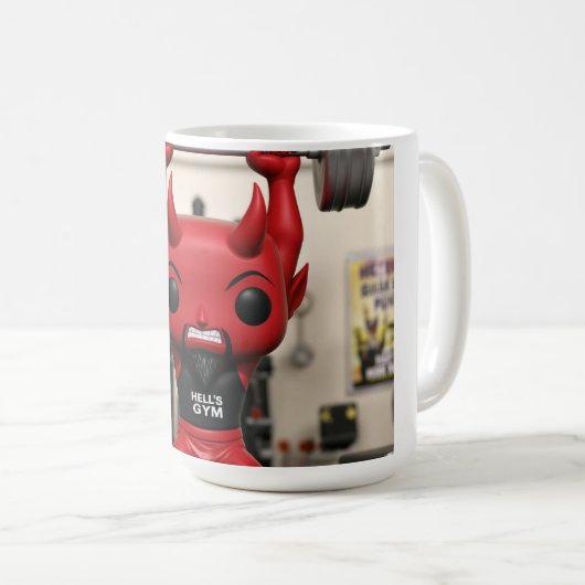 Funko Pop! Hell’s Gym Devil – Pumping Iron Edition コーヒーマグカップ (正面右)
