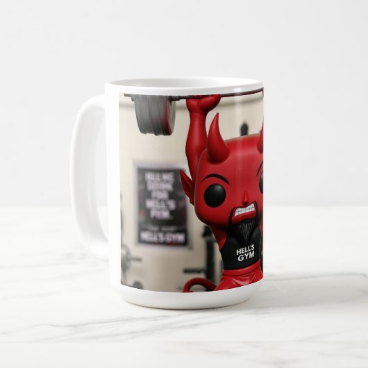 Funko Pop! Hell’s Gym Devil – Pumping Iron Edition コーヒーマグカップ (正面左)