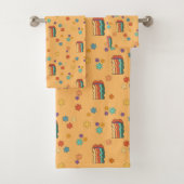 Funky 60s Towel Eclectic Boho Bath Statement バスタオルセット (インサイチュ)