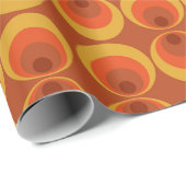 Funky 70s Retro Circle Print for Groovy Gifting ラッピングペーパー (ロールコーナー)