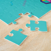 Funky 80s portable radio cassette player, boombox ジグソーパズル (側面)