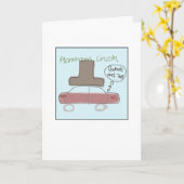 Funky Abe Lincoln Illustrated カード (黄色い花)