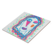 Funky Abstract Portrait of a Woman タイル (側面)
