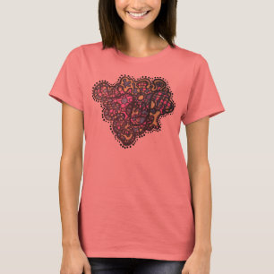 Funky Art T-Shirt Ringer Tee Drawing Colorful Tシャツ