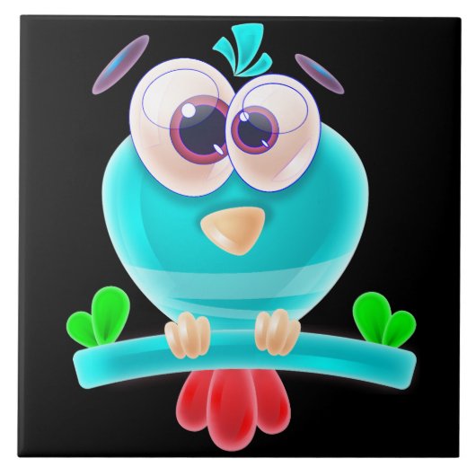 Funky Birdie Groove Tile タイル (正面)