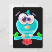 Funky Birdie Party Invite Card 招待状 (正面)