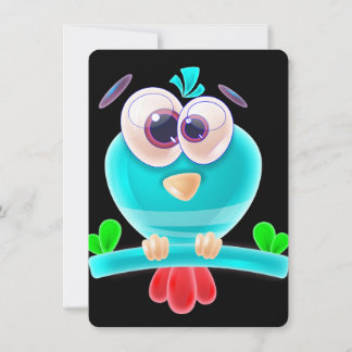 Funky Birdie Party Invite Card 招待状