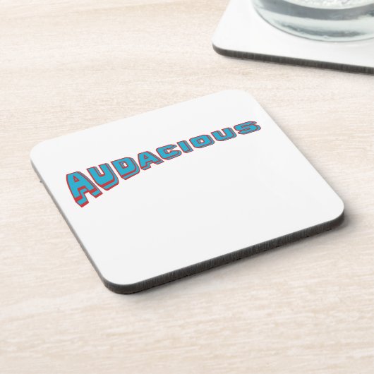 Funky Blue/Red Vocabulary-Audacious Retro Style コースター (左側)