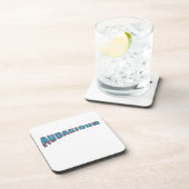 Funky Blue/Red Vocabulary-Audacious Retro Style コースター (右側)