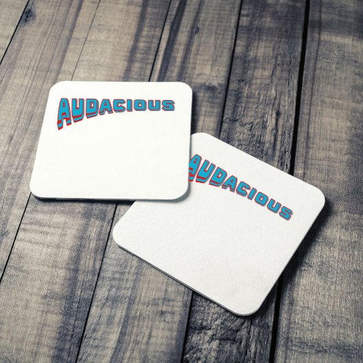 Funky Blue/Red Vocabulary-Audacious Retro Style コースター