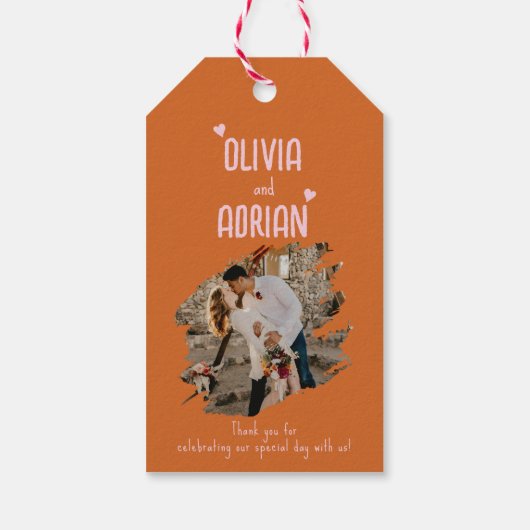 Funky Bold Font ギフトタグ (裏面)