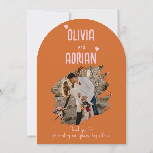 Funky Bold Font 招待状 (裏面)