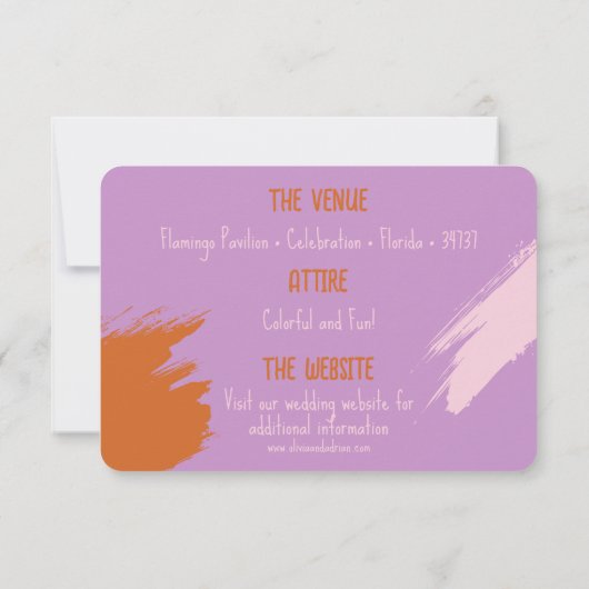 Funky Bold Font 招待状 (裏面)