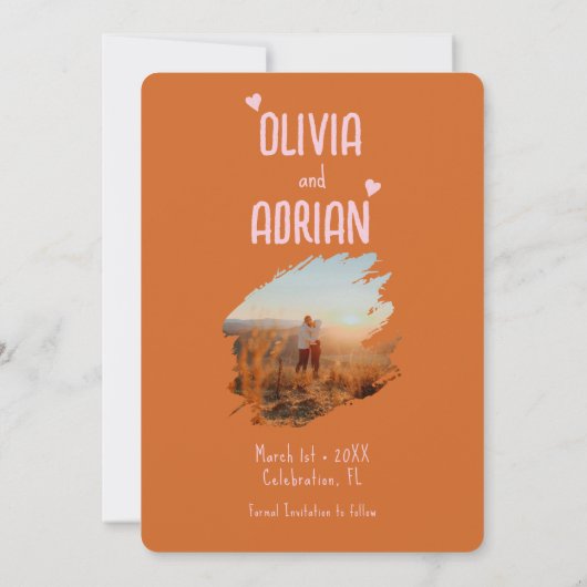 Funky Bold Font 招待状 (裏面)