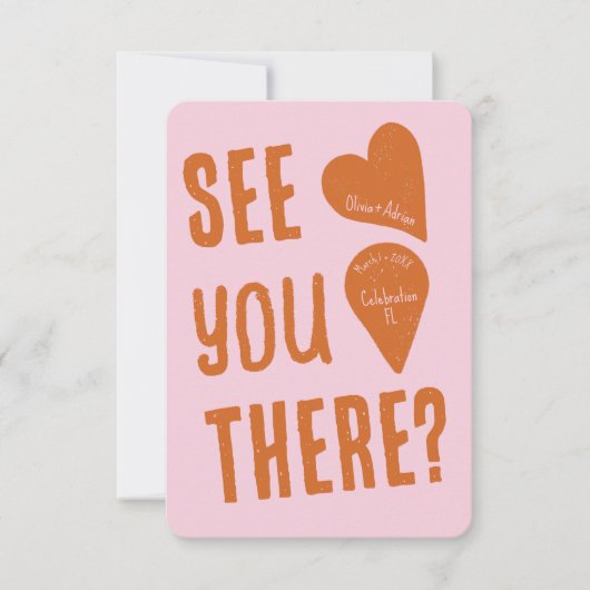 Funky Bold Font 招待状 (正面)