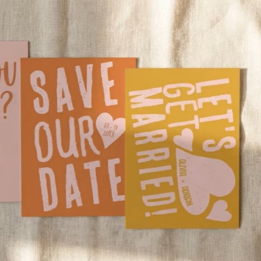 Funky Bold Font 招待状