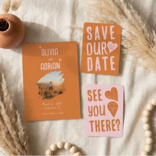 Funky Bold Font 招待状