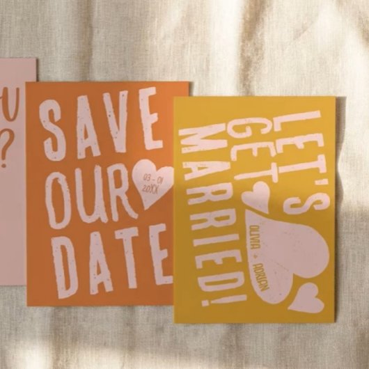 Funky Bold Font 招待状