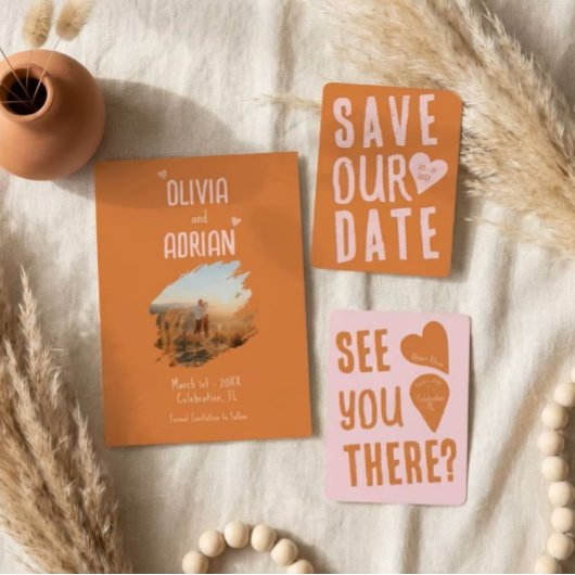 Funky Bold Font 招待状