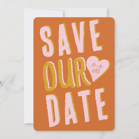 Funky Bold Font 招待状 (正面)