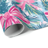 Funky Bow Pink Christmas Bow Pattern ラッピングペーパー (ロールコーナー)