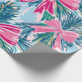Funky Bow Pink Christmas Bow Pattern ラッピングペーパー (角)