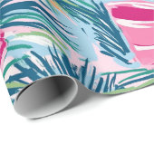 Funky Bow Pink Christmas Bow Pattern ラッピングペーパー (ロールコーナー)