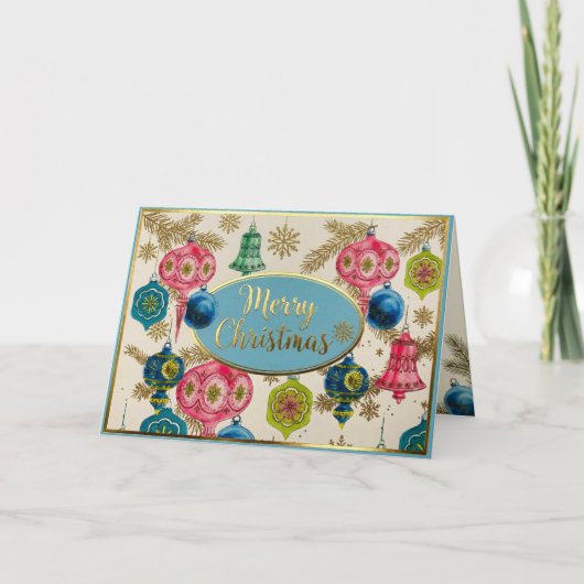 Funky Bright Retro Christmas  シーズンカード (正面)