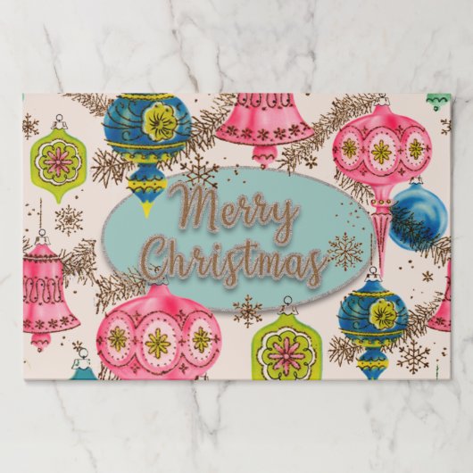 Funky Bright Retro Christmas ペーパーパッド (正面)