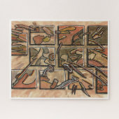 Funky Brown Abstract ジグソーパズル (横)