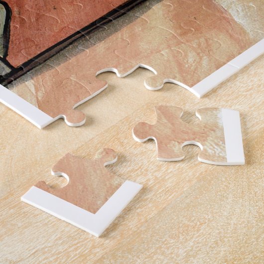 Funky Brown Abstract ジグソーパズル (側面)