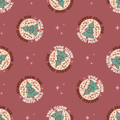 Funky Christmas Blanket 70s Pastel Holiday Joy フリースブランケット